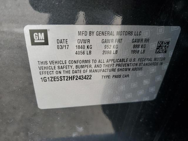 2017 CHEVROLET MALIBU LT - 1G1ZE5ST2HF243422