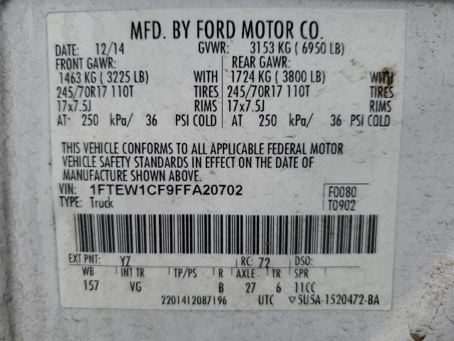2015 FORD F150 SUPER - 1FTEW1CF9FFA20702