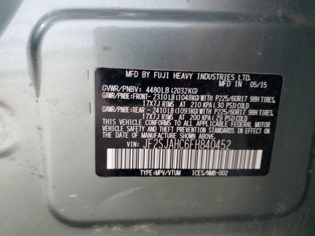 2015 SUBARU FORESTER 2 - JF2SJAHC6FH840452