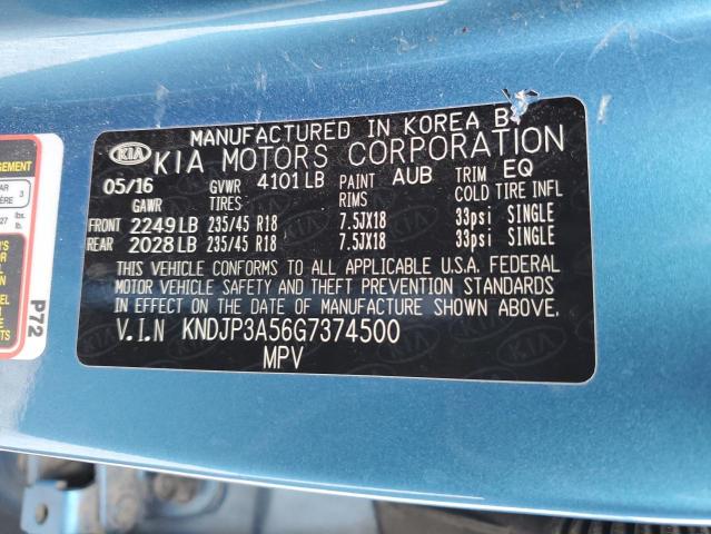 2016 KIA SOUL + - KNDJP3A56G7374500