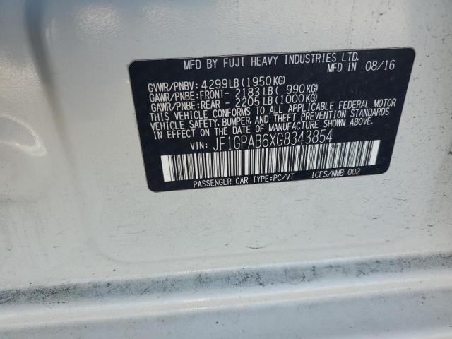2016 SUBARU IMPREZA - JF1GPAB6XG8343854