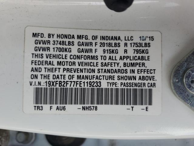 2015 HONDA CIVIC SE 19XFB2F77FE119233