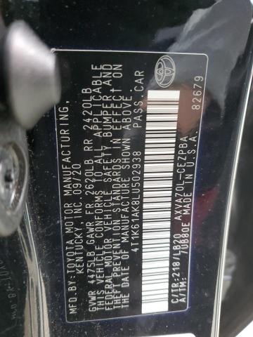 2020 TOYOTA CAMRY XSE - 4T1K61AK8LU502938