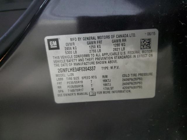 2015 CHEVROLET EQUINOX LT - 2GNFLHE34F6394337