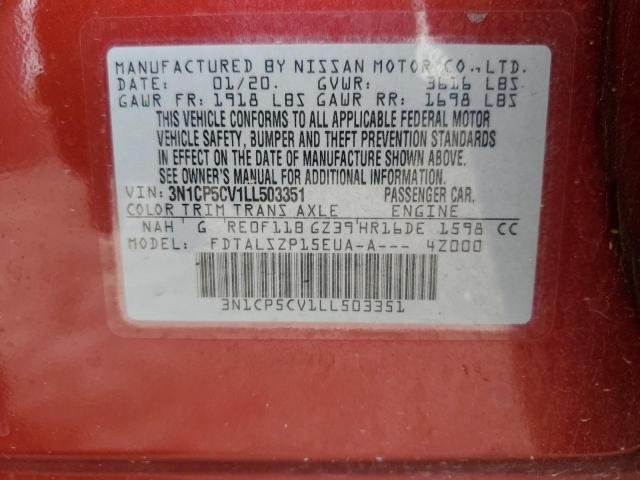 2020 NISSAN KICKS SV - 3N1CP5CV1LL503351