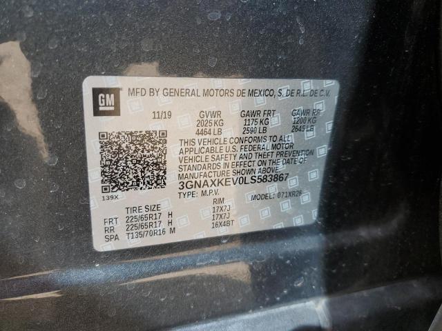 2020 CHEVROLET EQUINOX LT - 3GNAXKEV0LS583867