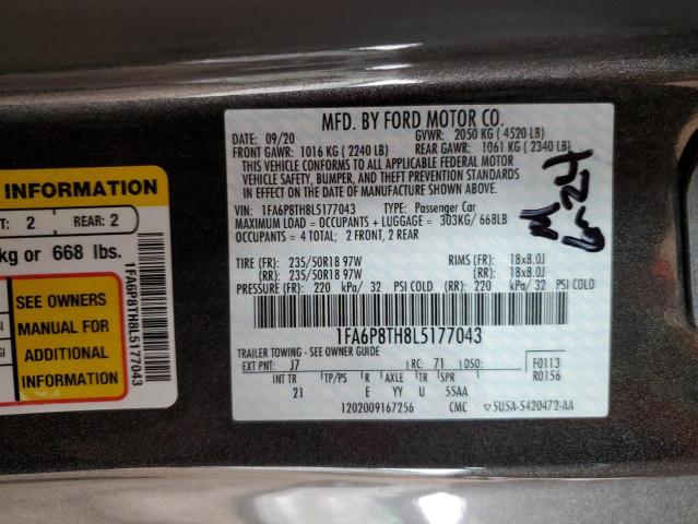2020 FORD MUSTANG - 1FA6P8TH8L5177043