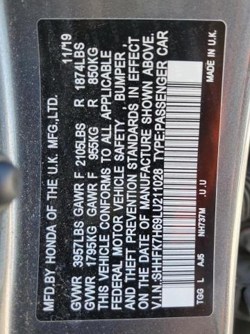 2020 HONDA CIVIC EX - SHHFK7H69LU211028