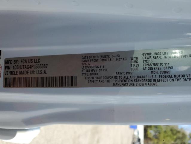 2023 JEEP GLADIATOR - 1C6HJTAG4PL556387