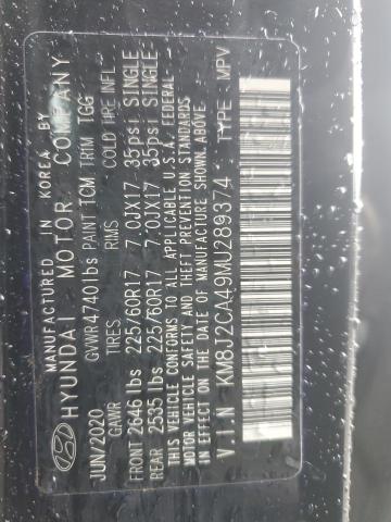 2021 HYUNDAI TUCSON KM8J2CA49MU289374