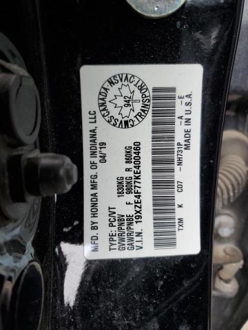 2019 HONDA INSIGHT TO 19XZE4F77KE400460