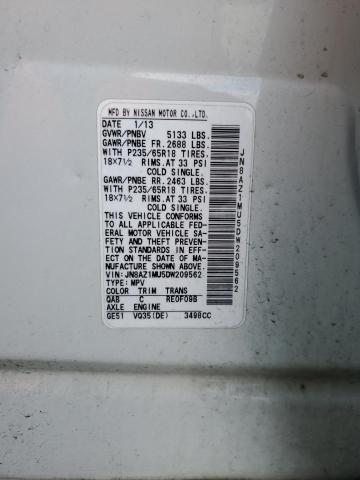 2013 NISSAN MURANO - JN8AZ1MU5DW209562