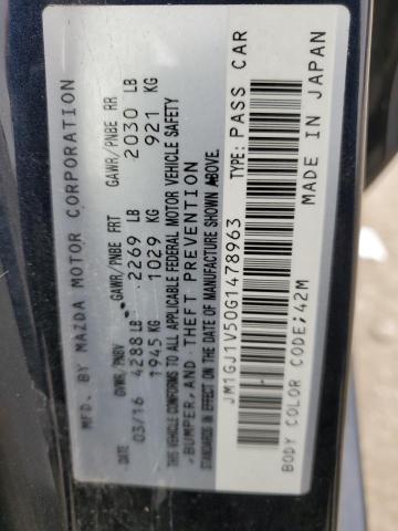 2016 MAZDA 6 TOURING JM1GJ1V50G1478963