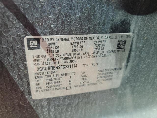 2015 CHEVROLET SILVERADO K1500 LT 3GCUKREH2FG231114