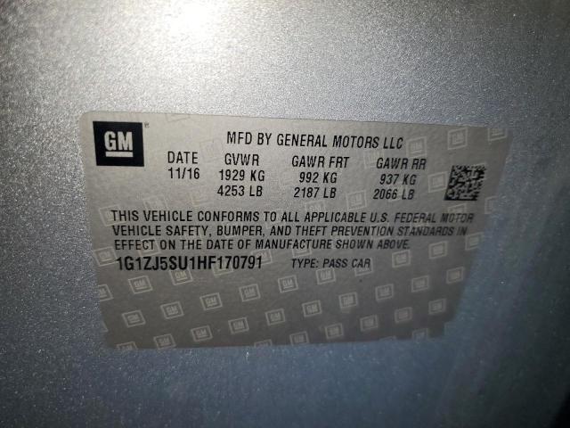 2017 CHEVROLET MALIBU HYB 1G1ZJ5SU1HF170791