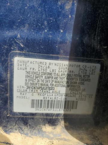 2018 NISSAN VERSA S - 3N1CN7AP3JL878323