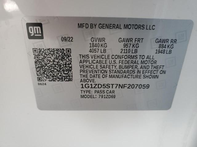2022 CHEVROLET MALIBU LT - 1G1ZD5ST7NF207059