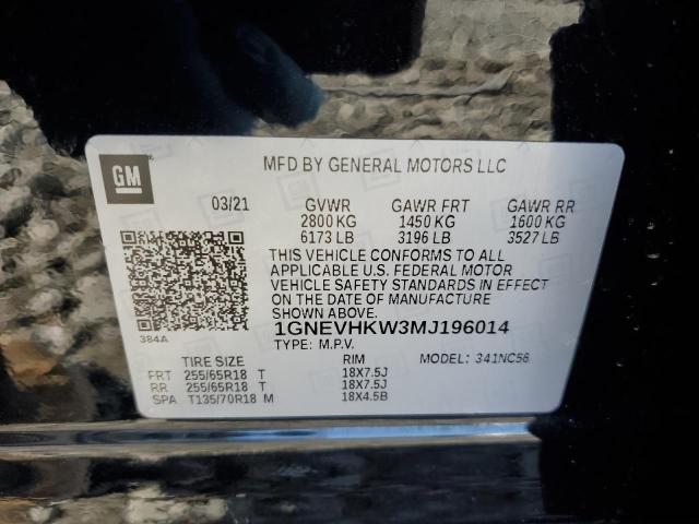2021 CHEVROLET TRAVERSE L - 1GNEVHKW3MJ196014
