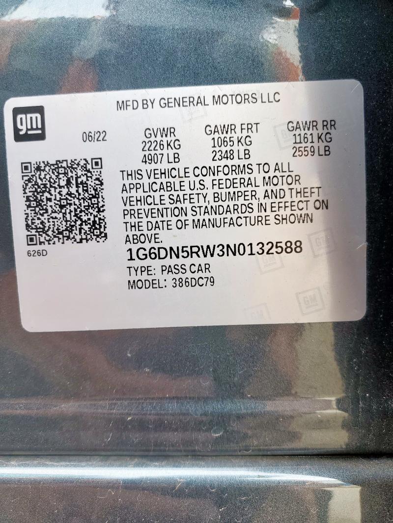 2022 CADILLAC CT5 PREMIU - 1G6DN5RW3N0132588