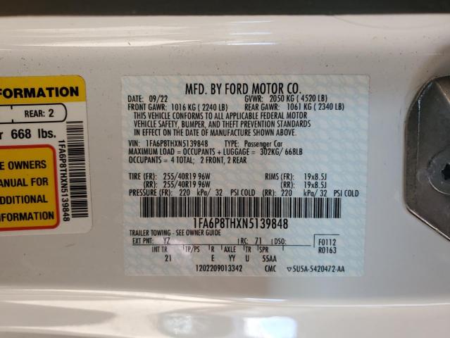 1FA6P8THXN5139848 2022 FORD ALL Models