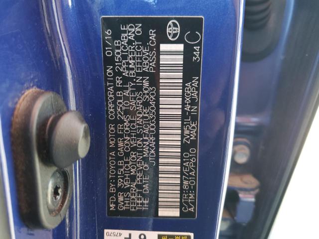 2016 TOYOTA PRIUS - JTDKARFU0G3504903