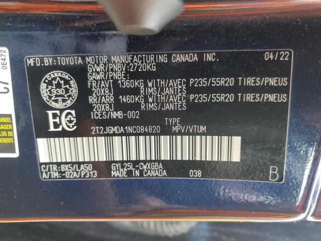2022 LEXUS RX 450H 2T2JGMDA1NC084820