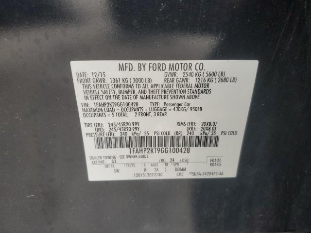 2016 FORD TAURUS SHO 1FAHP2KT9GG100428