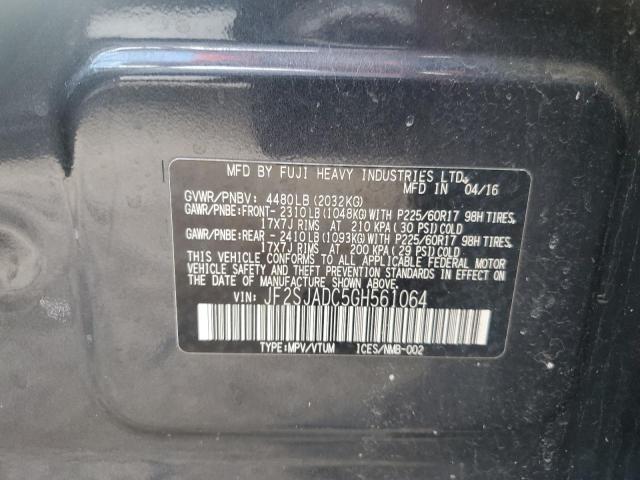 2016 SUBARU FORESTER 2 - JF2SJADC5GH561064