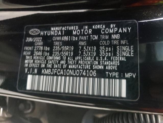 2022 HYUNDAI TUCSON SEL - KM8JFCA10NU074106