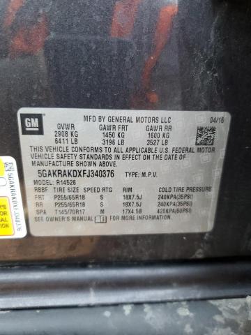 2015 BUICK ENCLAVE - 5GAKRAKDXFJ340376