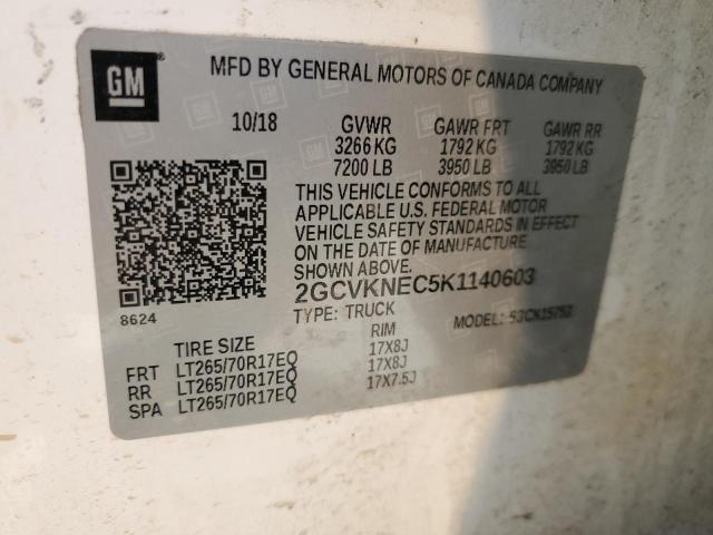 2019 CHEVROLET SILVERADO - 2GCVKNEC5K1140603