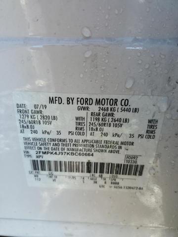 2019 FORD EDGE SEL - 2FMPK4J97KBC60664