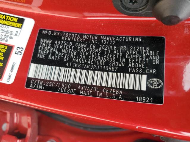 2023 TOYOTA CAMRY XSE - 4T1K61AK3PU110987