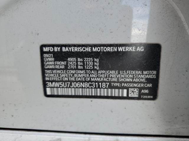 2022 BMW M340I - 3MW5U7J06N8C31187