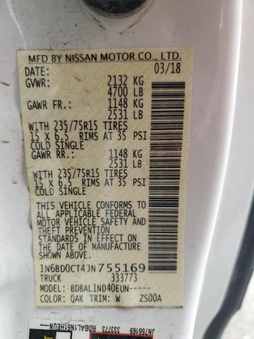 2018 NISSAN FRONTIER S - 1N6BD0CT4JN755169