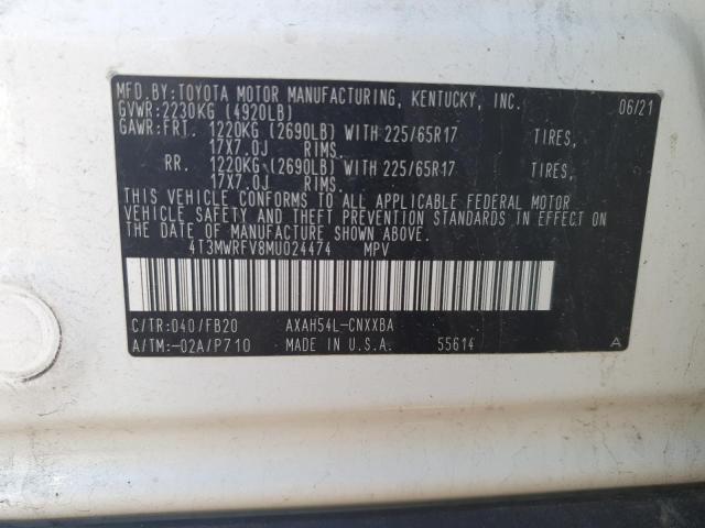 2021 TOYOTA RAV4 LE - 4T3MWRFV8MU024474