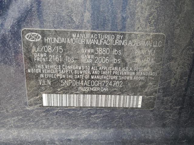 2016 HYUNDAI ELANTRA - 5NPDH4AE0GH724702