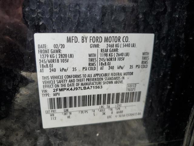 2020 FORD EDGE SEL - 2FMPK4J97LBA71563