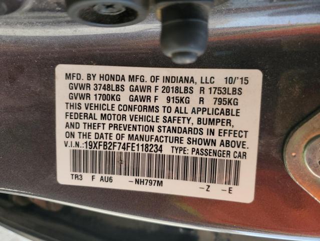 2015 HONDA CIVIC SE 19XFB2F74FE118234