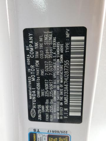 2017 HYUNDAI TUCSON LIM - KM8J33A47HU287755