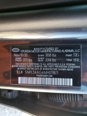 2021 HYUNDAI ELANTRA SE - 5NPLS4AG6MH011877