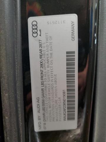 2019 AUDI A6 PREMIUM - WAUK2AF23KN019081