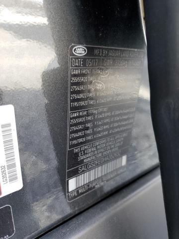 2017 LAND ROVER RANGE ROVE - SALGS2FE0HA352632