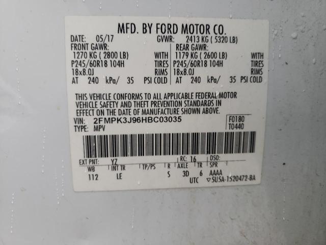 2017 FORD EDGE SEL - 2FMPK3J96HBC03035