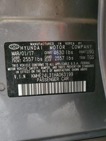 2017 HYUNDAI SONATA HYB - KMHE24L31HA063199