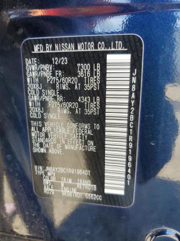 2024 NISSAN ARMADA SL JN8AY2BC1R9196401