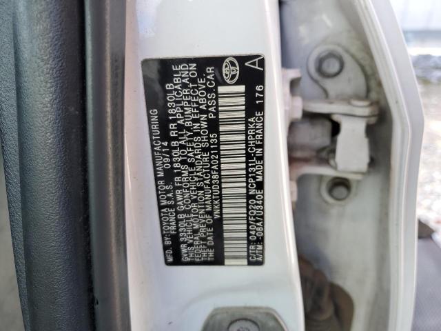 2015 TOYOTA YARIS - VNKKTUD38FA021135