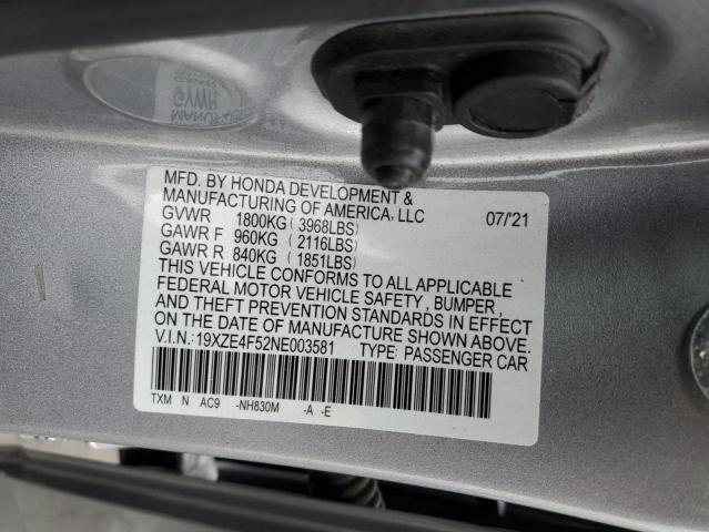 2022 HONDA INSIGHT EX 19XZE4F52NE003581