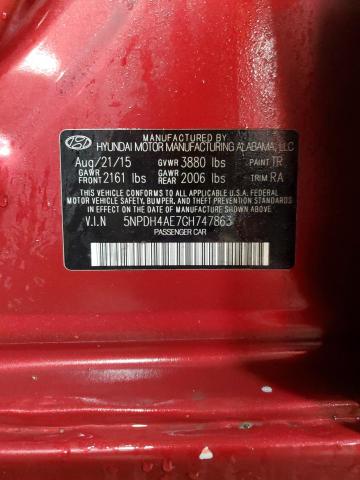 2016 HYUNDAI ELANTRA SE - 5NPDH4AE7GH747863