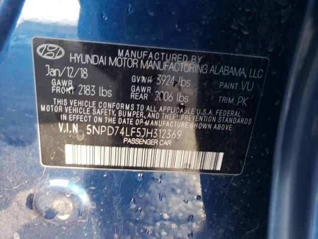 2018 HYUNDAI ELANTRA SE - 5NPD74LF5JH312369